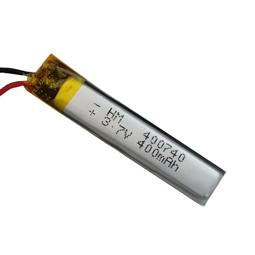 باتری لیتیوم پلیمر 3.7v ظرفیت 400mA ابعاد 400740