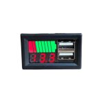 ماژول نمایشگر شارژ باتری 36-12 ولت پنلی دارای دو خروجی USB - Image 2