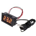 دماسنج پنلی با سنسور NTC و 12 ولت قرمز