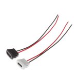 کانکتور Type-C مادگی دوسیم بیضی روپنلی فشاری (سفید)