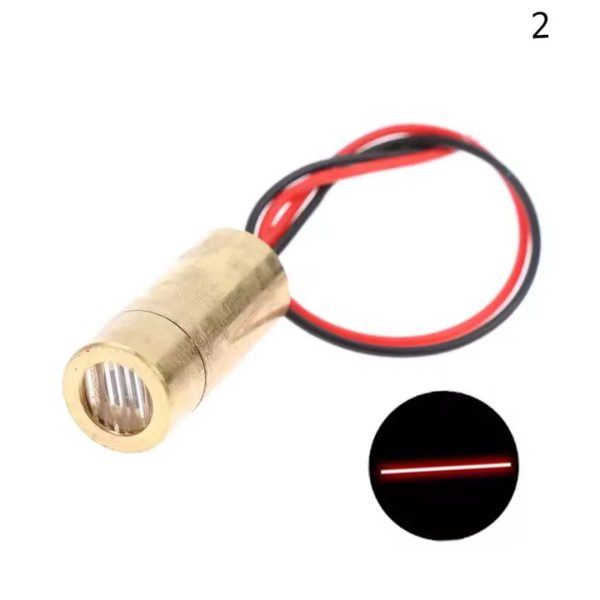 لیزر بزرگ برنجی قرمز 5mW-3V(خطی) قطر 9 میل