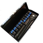 جعبه آچار بکس 12 پارچه کروم وانادیوم با درایو 1/2 اینچ