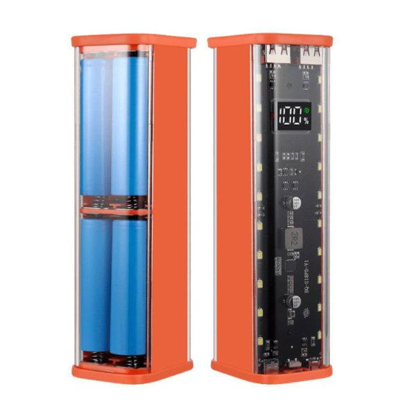 کیس پاوربانک Transparent فست شارژ 8 باتری 22.5W مدل BQ-S18PD (نارنجی)