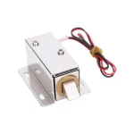 قفل برقی 12 ولت نوک زبانه‌ای دور طلایی