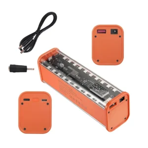 کیس پاوربانک Transparent فست شارژ 8 باتری 22.5W با خروجی 5-12 ولت DC مدل BQ-S18DC(نارنجی)