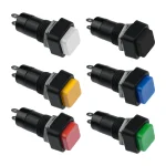 کلید شستی مربعی زرد PBS-12A