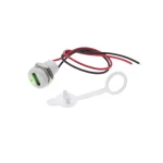 کانکتور شارژر باتری لیتیومی Type-C دوسیم گرد روپنلی مهره خور (سفید)