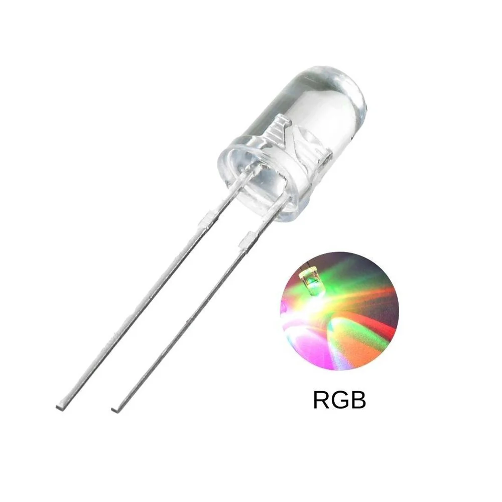 ال ای دی چشمک زن شفاف SE هفت رنگ 5mm