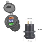 NT 4U AACC MT- 04 شارژر خودرویی پنلی 4پورت دارای نمایشگر ولتاژ