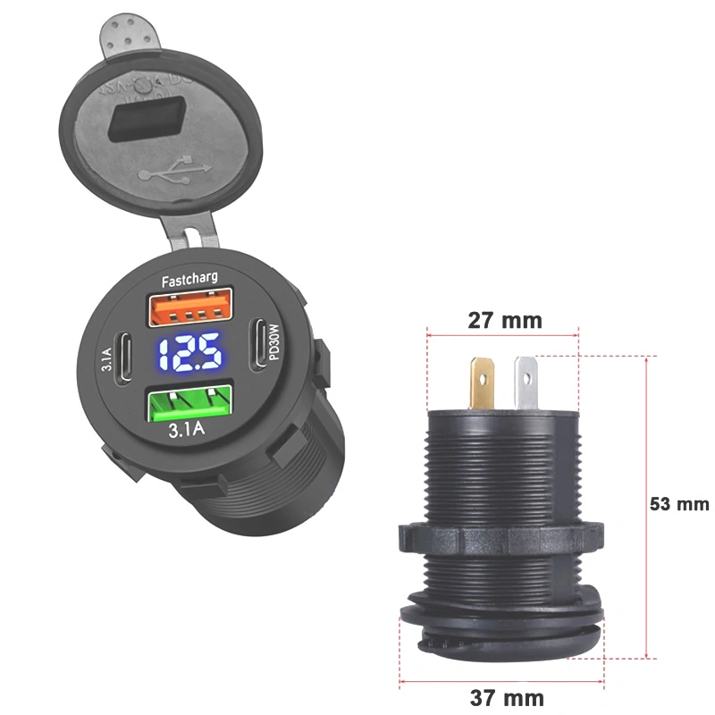 NT 4U AACC MT- 04 شارژر خودرویی پنلی 4پورت دارای نمایشگر ولتاژ NT 4U AACC MT- 04 شارژر خودرویی پنلی 4پورت دارای نمایشگر ولتاژ