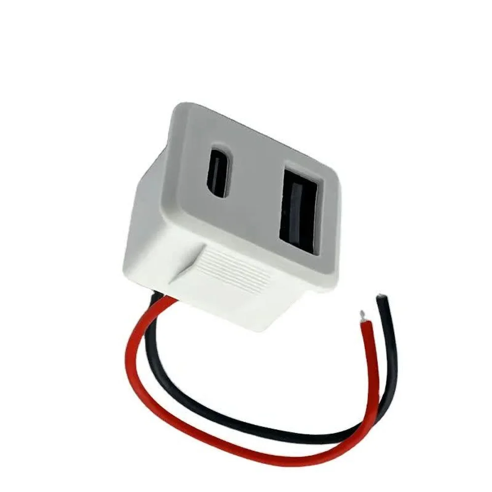 پورت پنلی دو پورت USB-A و Type-C سیم_دار